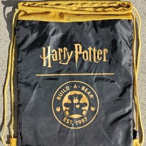 Harry Potter Build-A-Bear Black and Yellow Drawstring Bag